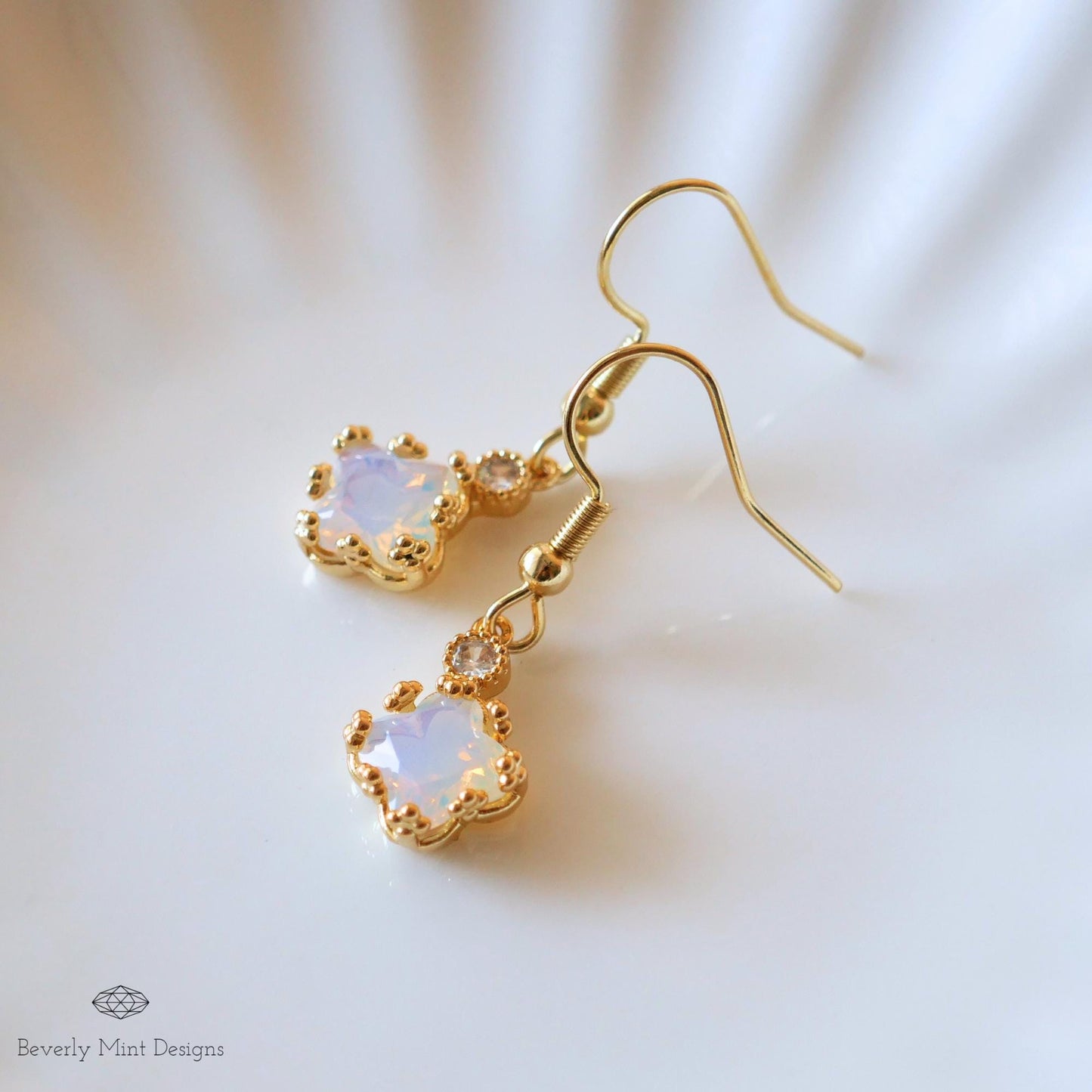 18K Gold Dainty Charm Earrings, Minimalist Earrings, Drop & Dangle Earrings, Minimalist Jewelry, Bridesmaids Gift, Anniversary Gift