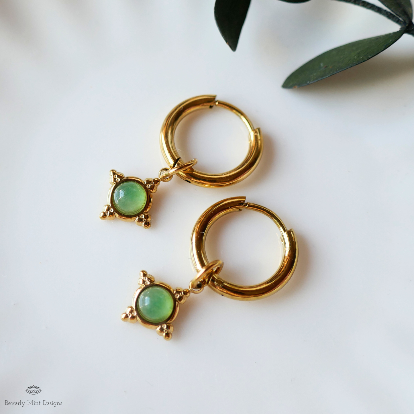 Vintage Style Hoop Earrings 18K Gold, Huggie Earrings, Minimalist Earrings Gold Hoop Dangle Earrings, Boho Jewelry, Unique Gift