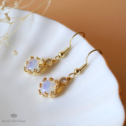 18K Gold Dainty Charm Earrings, Minimalist Earrings, Drop & Dangle Earrings, Minimalist Jewelry, Bridesmaids Gift, Anniversary Gift