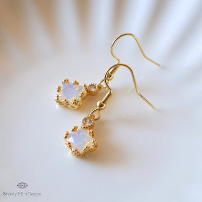 18K Gold Dainty Charm Earrings, Minimalist Earrings, Drop & Dangle Earrings, Minimalist Jewelry, Bridesmaids Gift, Anniversary Gift