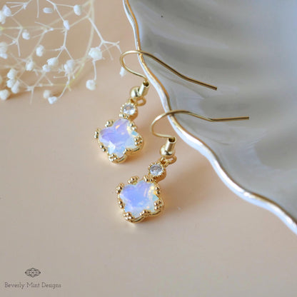 18K Gold Dainty Charm Earrings, Minimalist Earrings, Drop & Dangle Earrings, Minimalist Jewelry, Bridesmaids Gift, Anniversary Gift