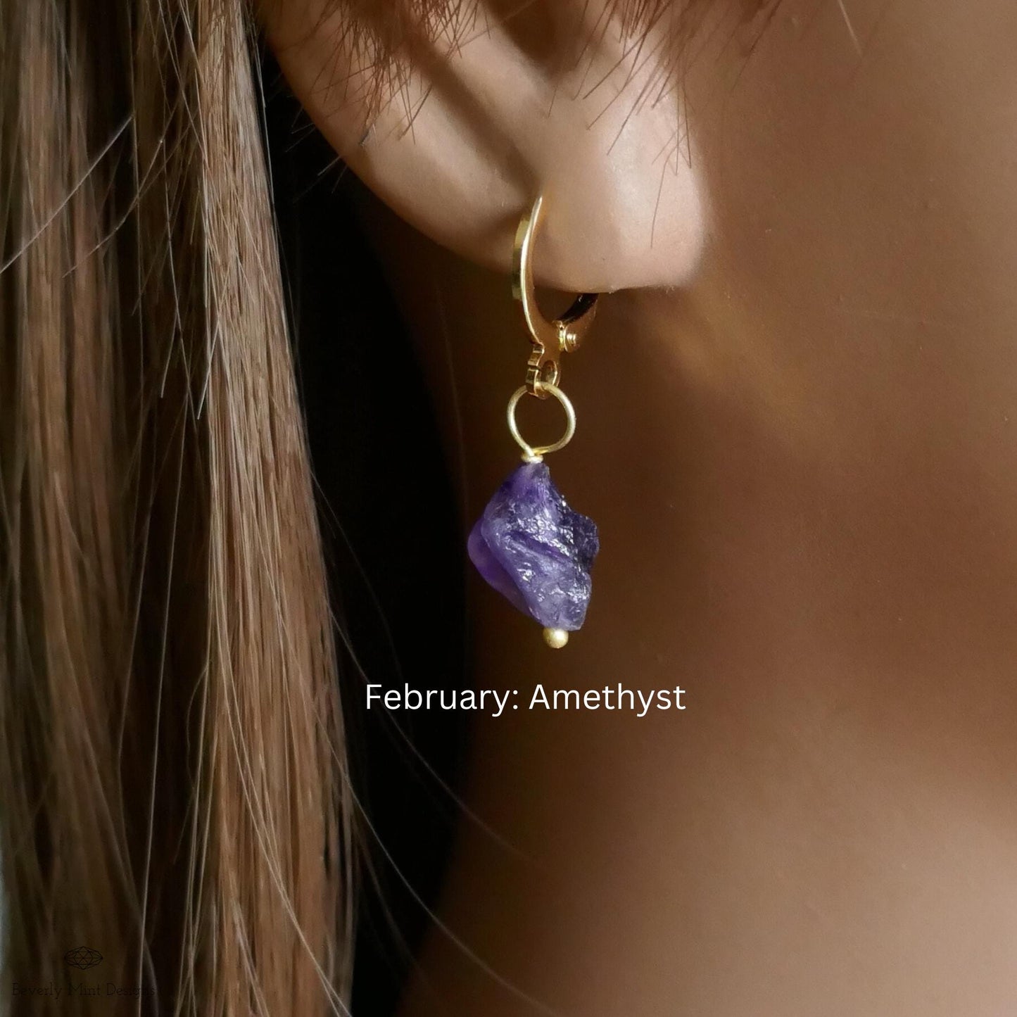 Birthstone Earrings , Powerstone Jewelry , Natural Raw Stone Earrings, Chakra , Healing Stone Earrings