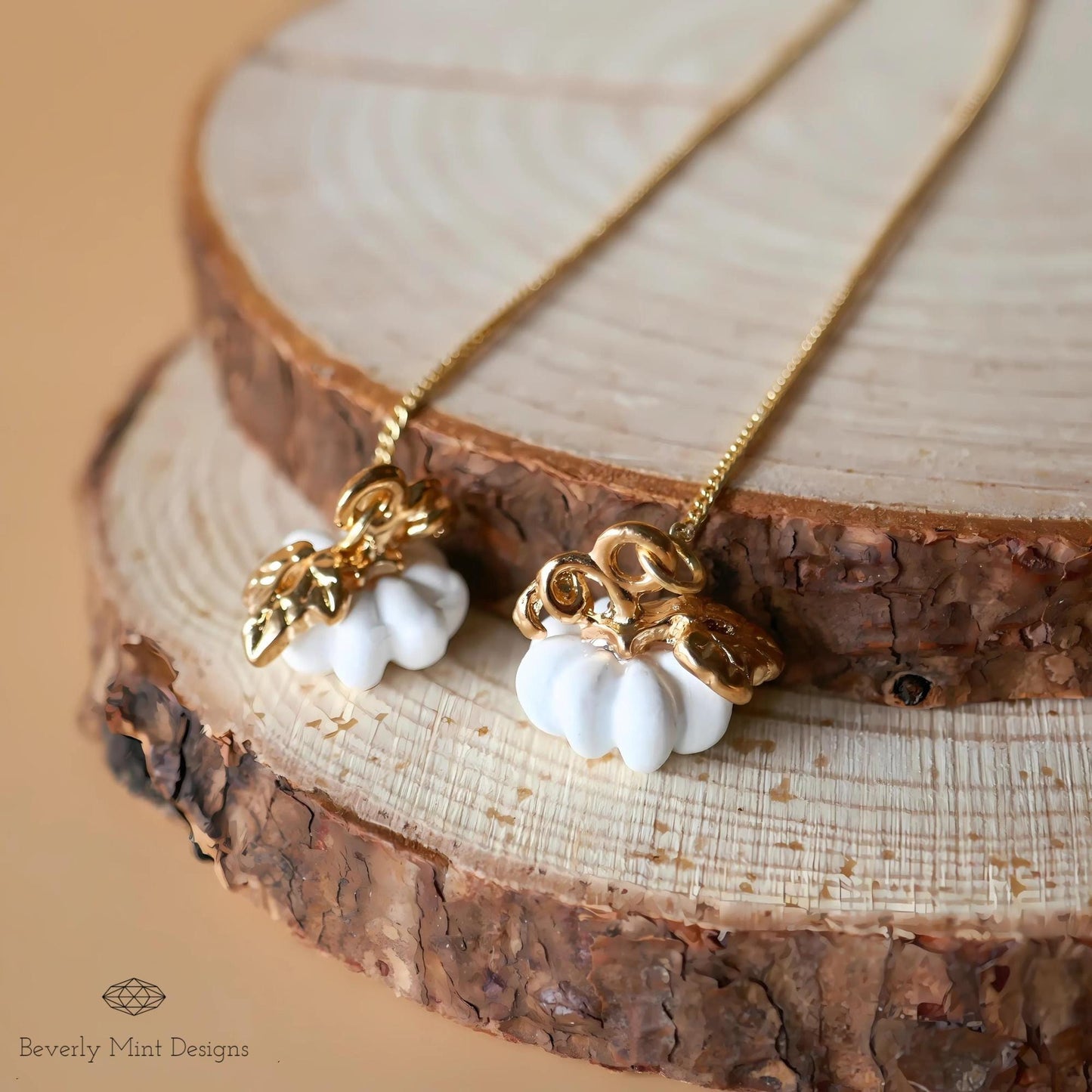 Halloween Pumpkin Earrings, Cute Pumpkin Earrings, White Earrings, Fun Halloween Accessories, Gift for Her, Gift For Her