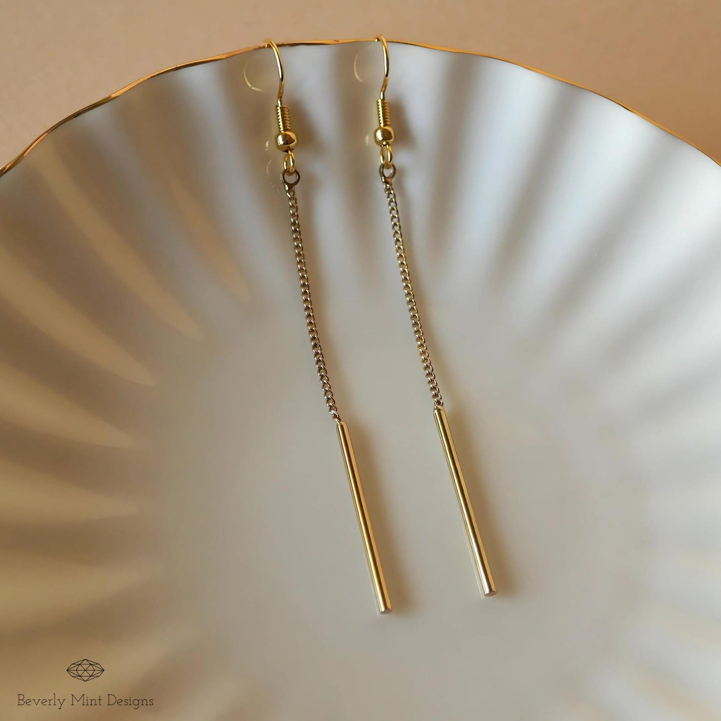 Gold Threader Earrings, Gold Drop Earrings, Minimalist Earrings, Simple Gold Earrings, Bridesmaid Gift, Wedding Gift, Gift For Her