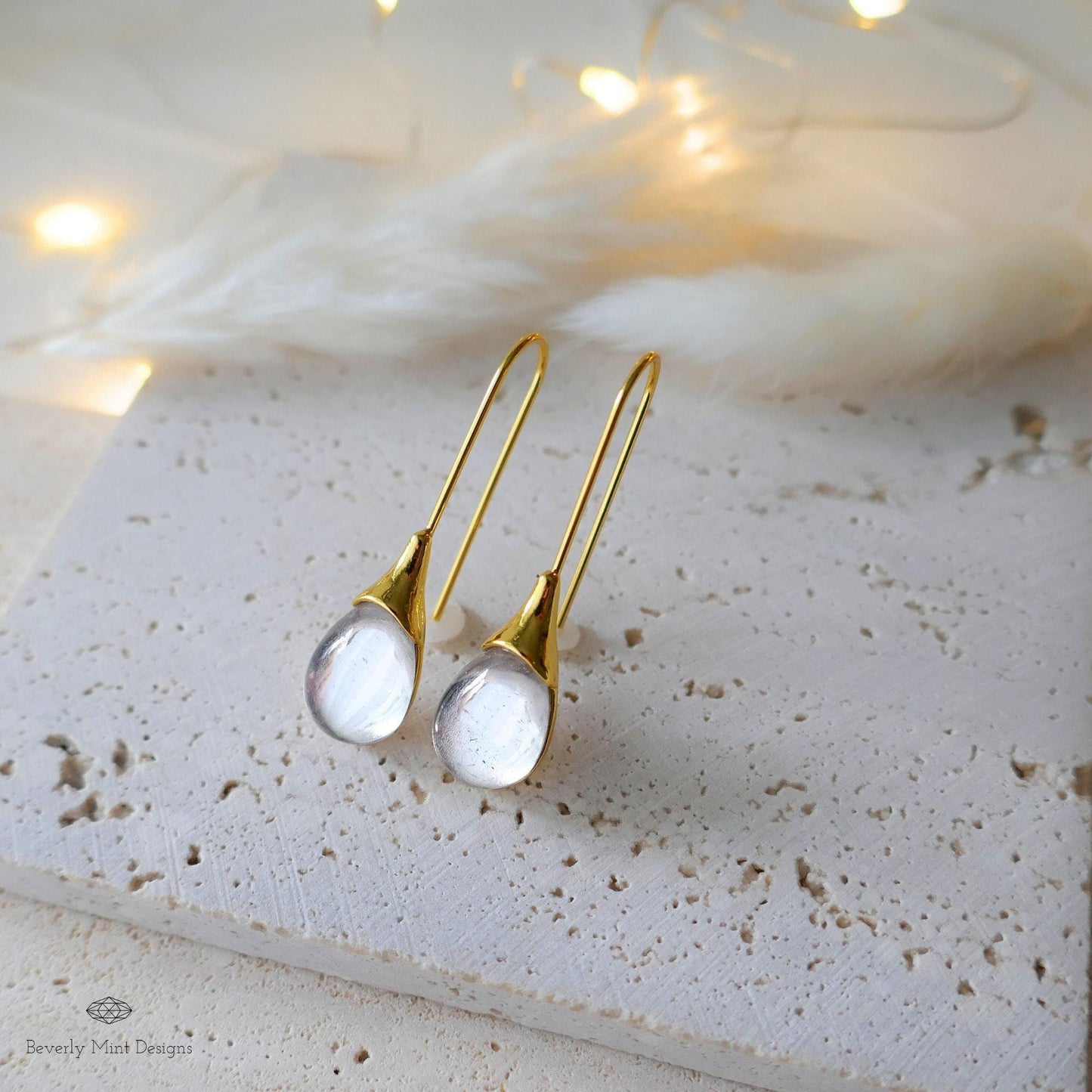 Gray Teardrop Earrings, Gray Gemstone Earrings Grey Drop Earrings, Grey Dangle Earrings, Waterdrop Earrings, Gift For Her