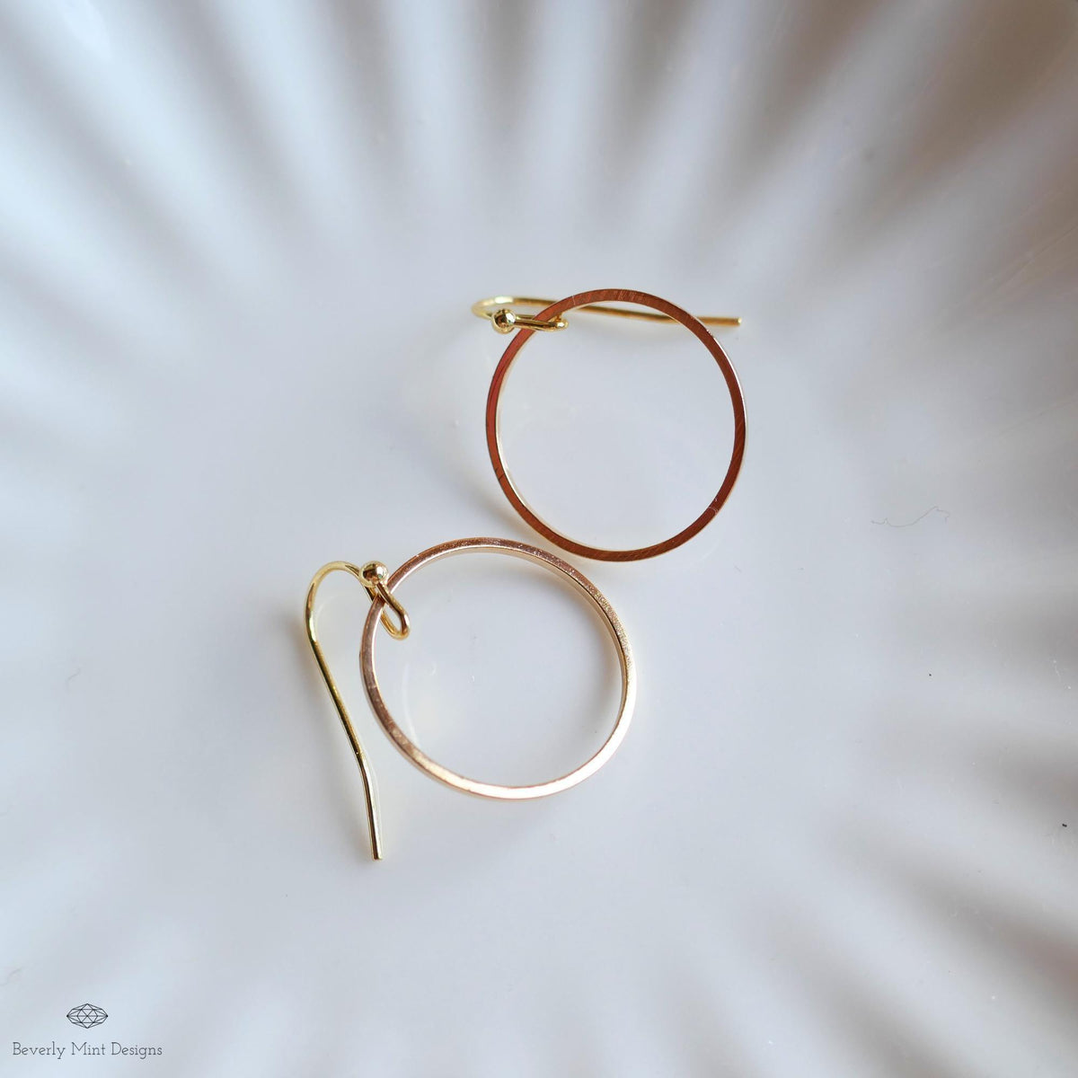 Minimalist Hoop Dangle Earrings, Open Circle Drop Earrings, Lightweight Modern Geometric Jewelry, Sensitive Ear & Clip-On Options