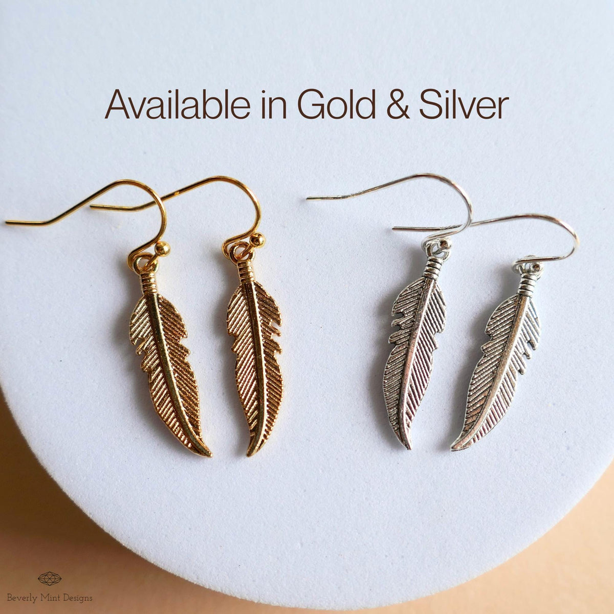 Silver Feather Earrings, Dainty Boho Dangle, Lightweight Hook Earrings, Nature Inspired Jewelry, Minimalist, Sensitive Ear & Clip-On Options