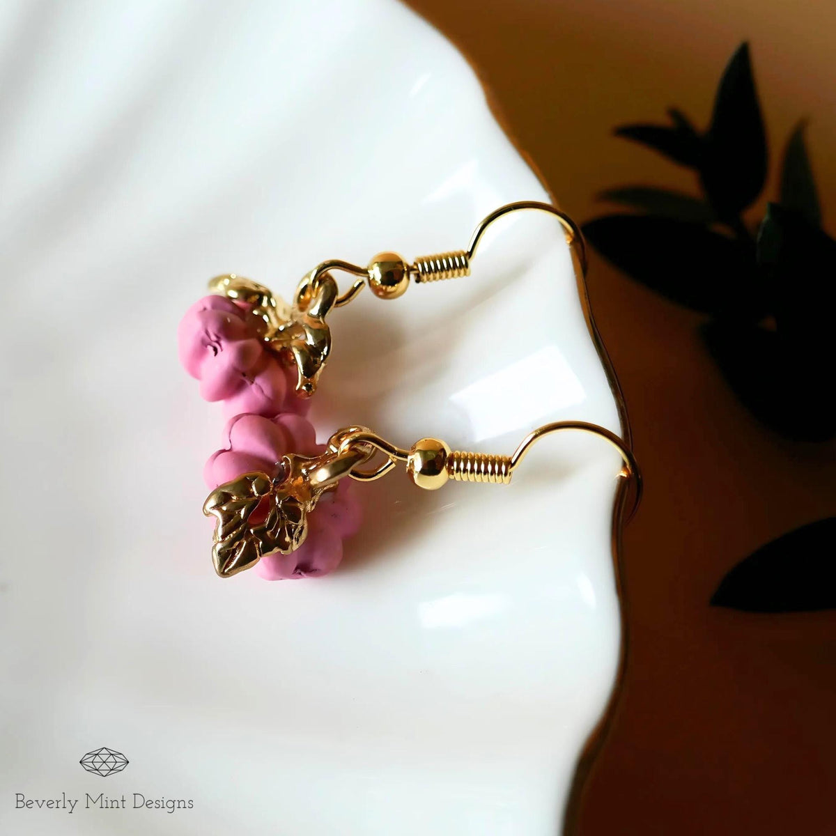 Halloween Pumpkin Earrings, Cute Tiny Pink Pumpkin Earrings, Fall Pink Jewelry, Fun Halloween Accessories, Sensitive Ear & Clip-On Options