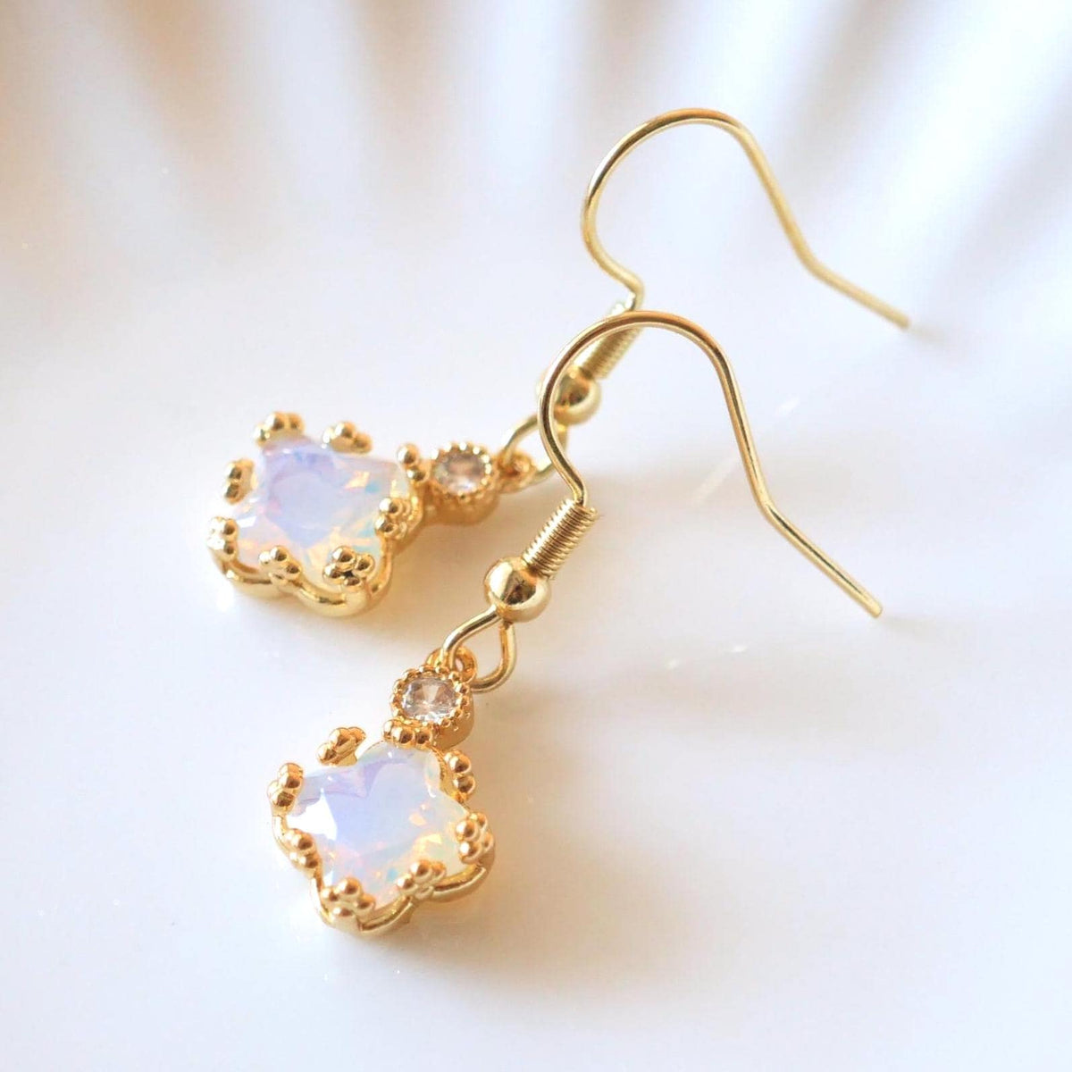 18K Gold Dainty Charm Earrings, Minimalist Earrings, Drop & Dangle Earrings, Minimalist Jewelry, Bridesmaids Gift, Anniversary Gift